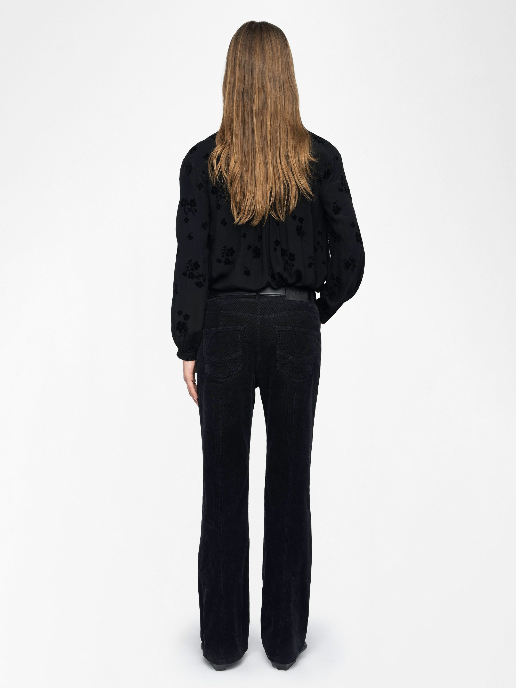 Evy Pants - Wide-leg corduroy pants.